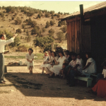 1959, paster m preaching at hualapai ind res, peach springs az